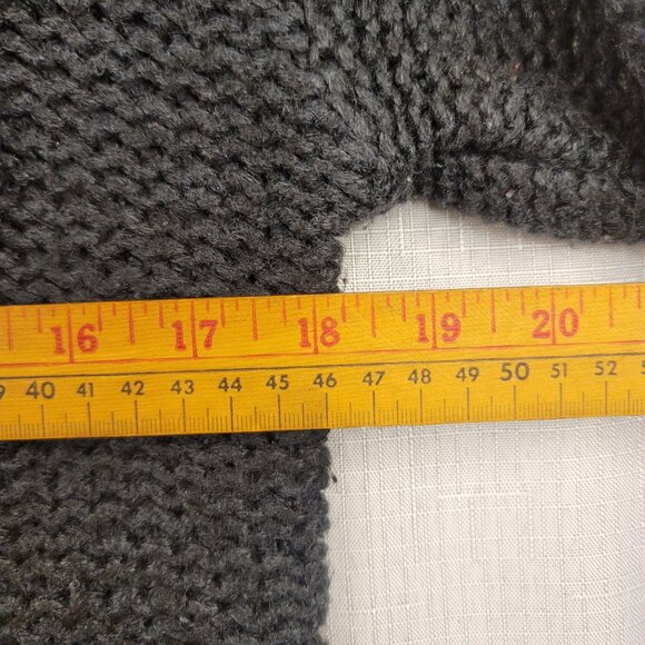 Item II Hand-Knitted Gray Cable Knit Sweater S Ramie Acrylic Cozy Cottagecore - Picture 6 of 7